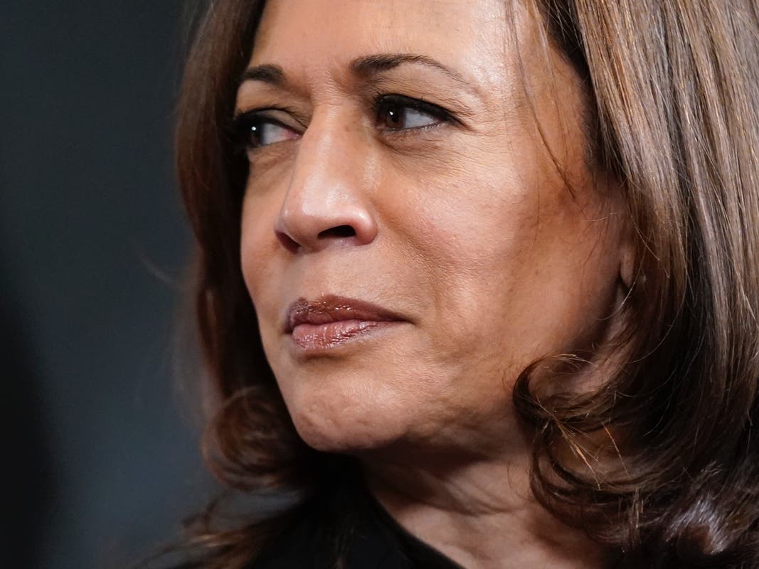 Vice President Kamala Harris is at her home in Brentwood Tuesday, one day after speaking for 19 minutes at a Democratic National Committee fundraiser in Brentwood a co-host said raised $1 million.
