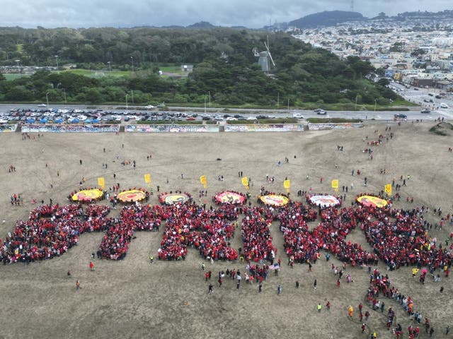 Slow-Speed Turtle Chase | Striking SF Teachers Form Human Banner | Car ...