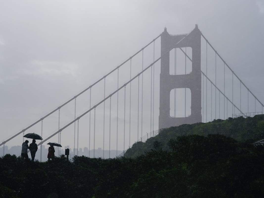 A warm weekend is expected to give way to rain and cold later Sunday.