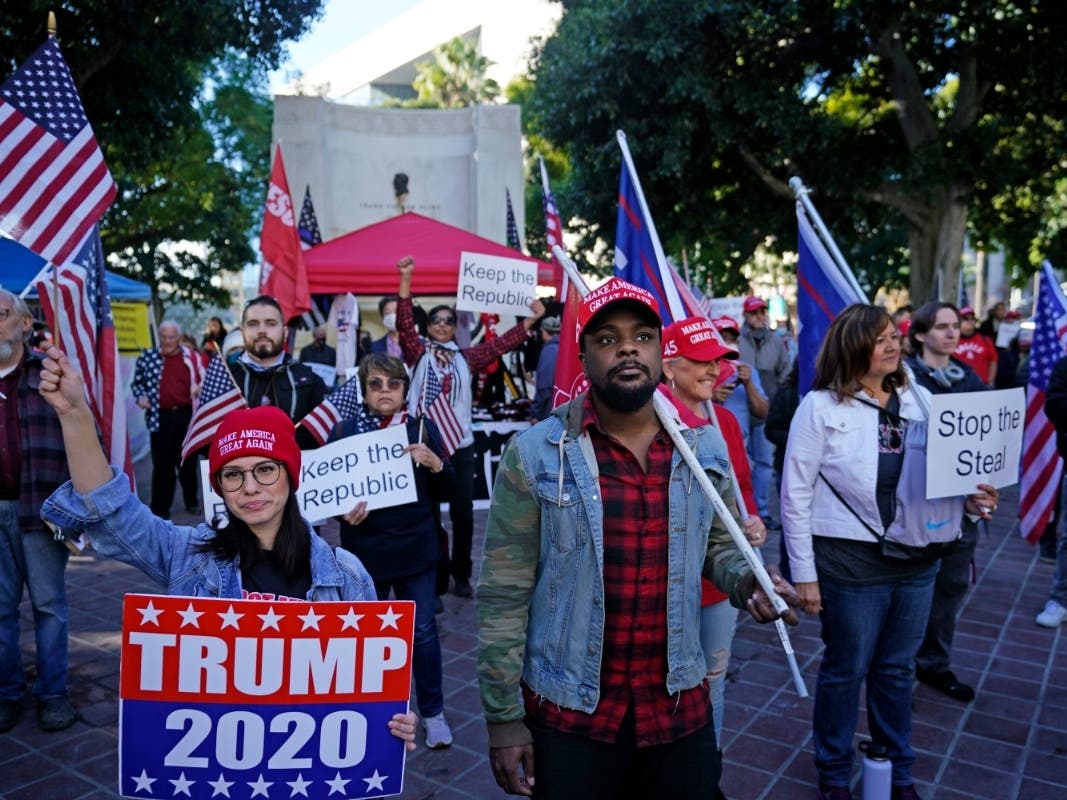 LAPD declared an unlawful assembly as multiple skirmishes broke out between the two sides.