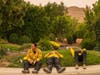 A CalFire crew from Coulterville takes a break Wednesday while fighting the River Fire near Salinas, Calif.. 