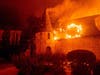 Flames from the Glass Fire consume Chateau Boswell Winery in St. Helena, Calif., Sunday, Sept. 27, 2020.