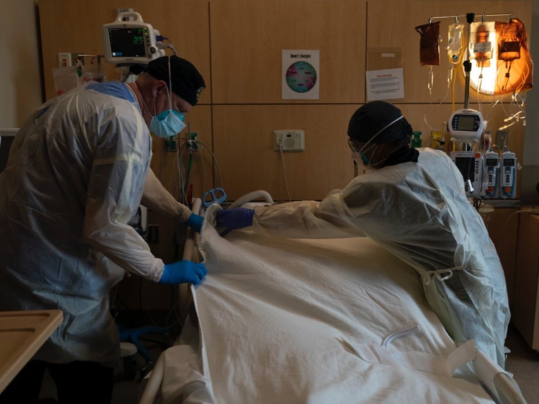 The fast-moving omicron variant may cause less severe disease on average, but COVID-19 deaths in the U.S. are climbing, and modelers forecast 50,000 to 300,000 more Americans could die by the time the wave subsides in mid-March.