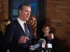 California Gov. Gavin Newsom, accompanied by his wife, Jennifer Siebel Newsom and their children, delivers remarks after winning his second term in office, in Sacramento, Calif., Tuesday, Nov. 8, 2022. 