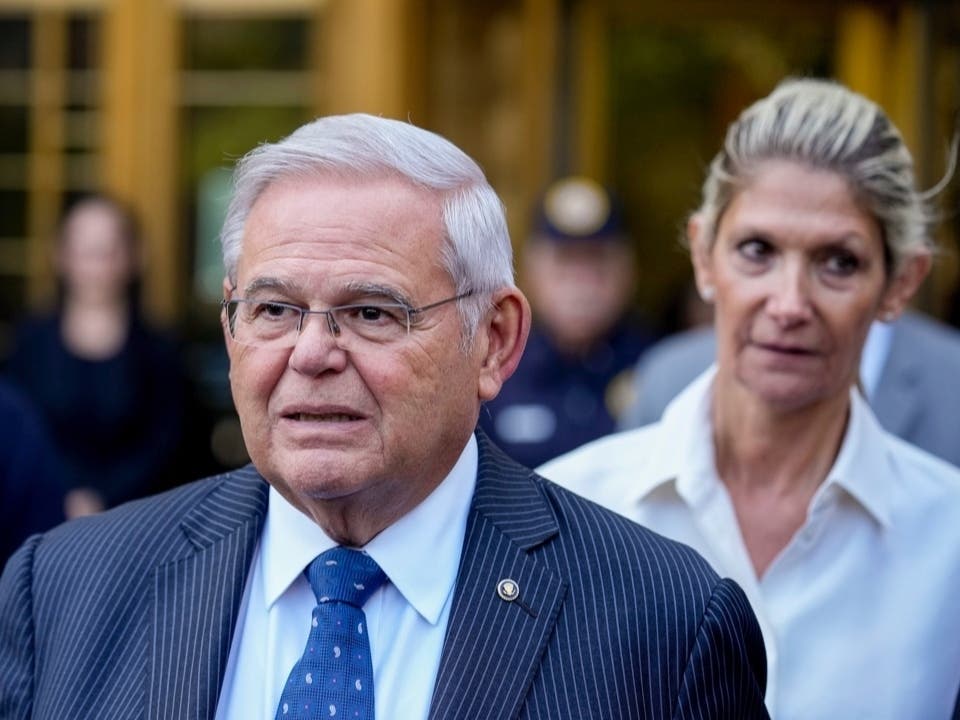FILE - Sen. Bob Menendez and his wife, Nadine Menendez, leave federal court on Wednesday, Sept. 27, 2023, in New York. 