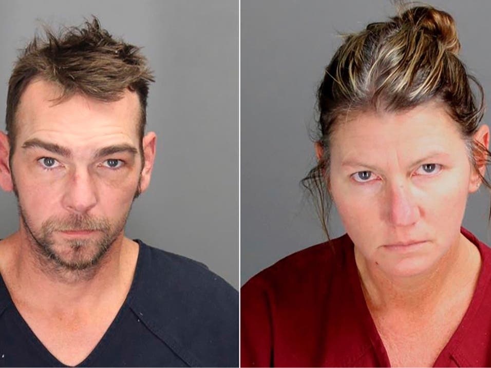 This undated combo of photos provided by the Oakland County Sheriff's Office shows James Crumbley, left, and Jennifer Crumbley, the parents of Ethan Crumbley, a teen accused of killing four students in a shooting at Oxford High School, in Michigan.