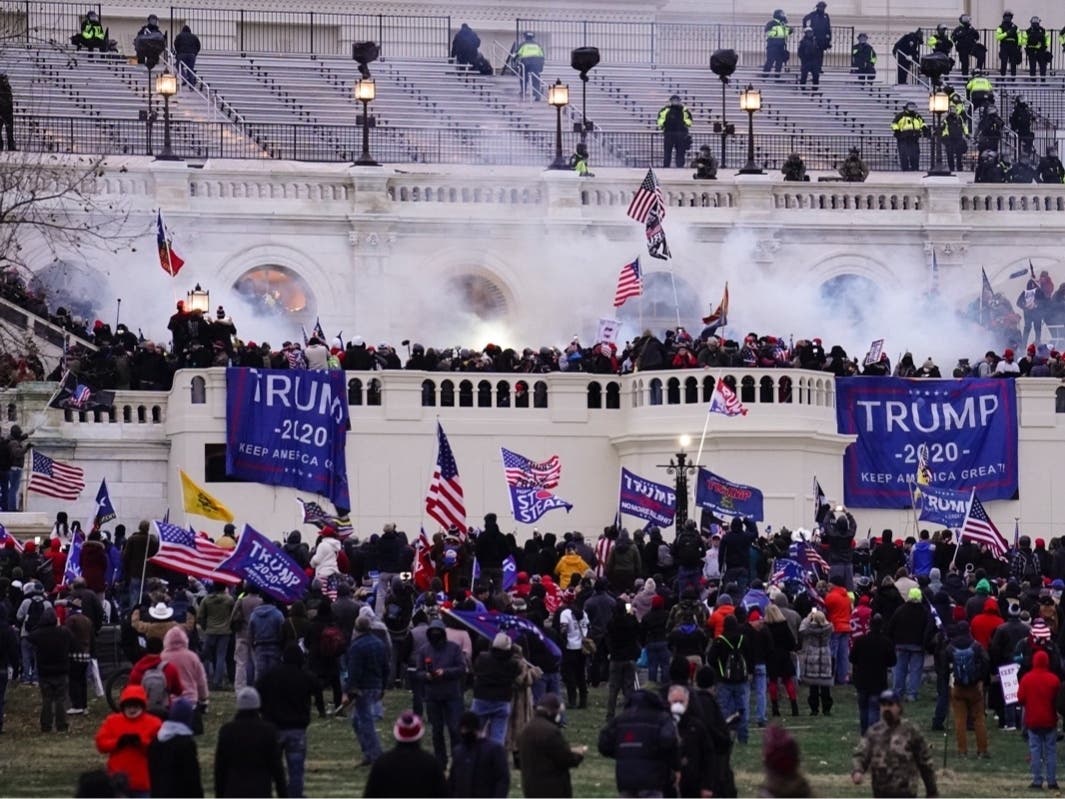 In this Jan. 6, 2021, file photo, violent protesters, loyal to then-President Donald Trump, storm the Capitol, Wednesday, Jan. 6, 2021, in Washington.