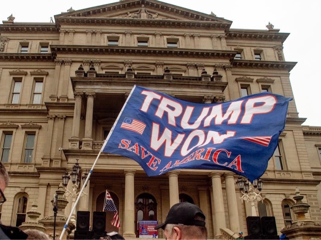 Although Democrat Joe Biden​ won Michigan by 154,000 votes, or 3 percentage points​, Trump and his supporters maintained false and unproven claims that fraud swung the result.​