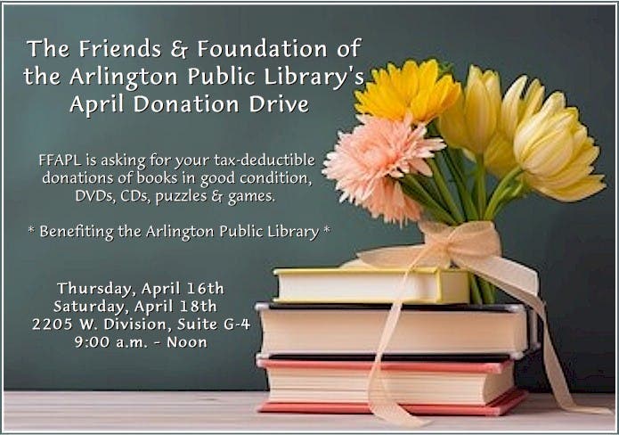 FFAPL's April Book Donation Drive
