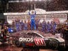 Ryan Preece, a native of Berlin, CT, celebrates with his car and crew after winning the Coke Zero Sugar 400 NASCAR Cup Series race at Daytona International Speedway, Saturday, Aug. 29, in Daytona Beach, Fla.