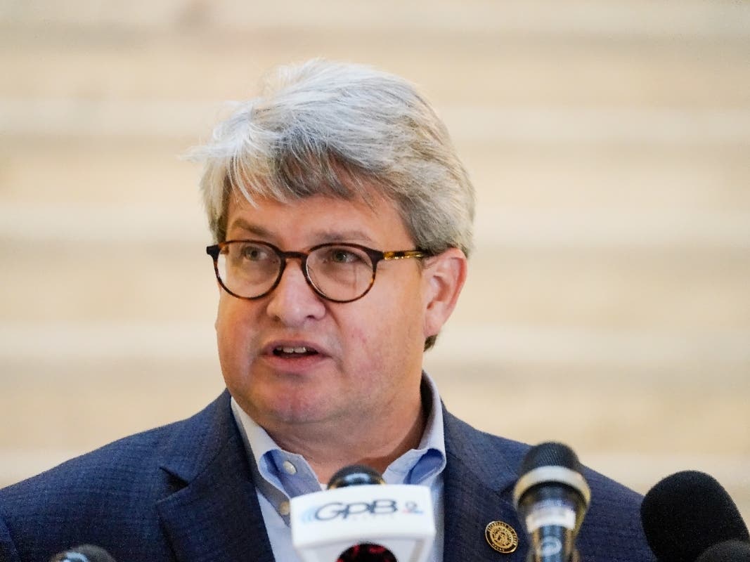 Gabriel Sterling a top Georgia elections official speaks on Monday, Nov. 30, 2020, during a news conference, in Atlanta.