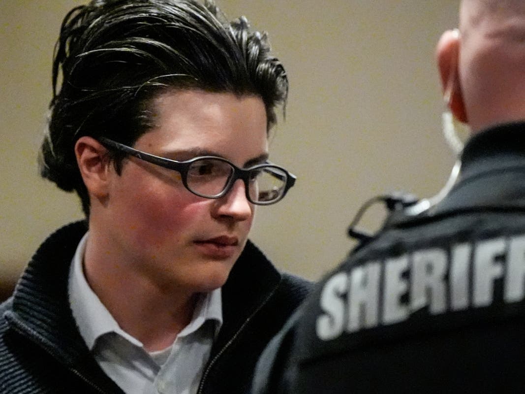 FILE - School shooting suspect Colt Gray exits the Barrow County Courthouse, Dec. 9, 2025, in Winder, Ga. 