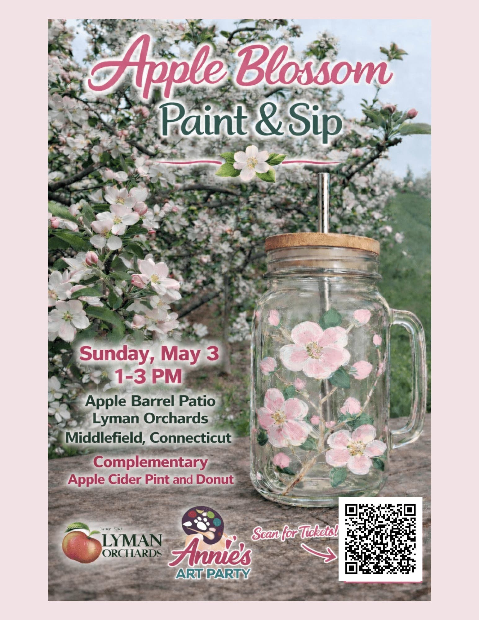 Apple Blossoms Paint Workshop with Annies Art Party at the Apple Barrel Farm Market