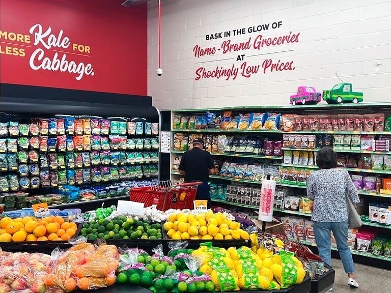 Grocery Outlet focuses on stocking closeout and overstock items, frequently at bargain prices.