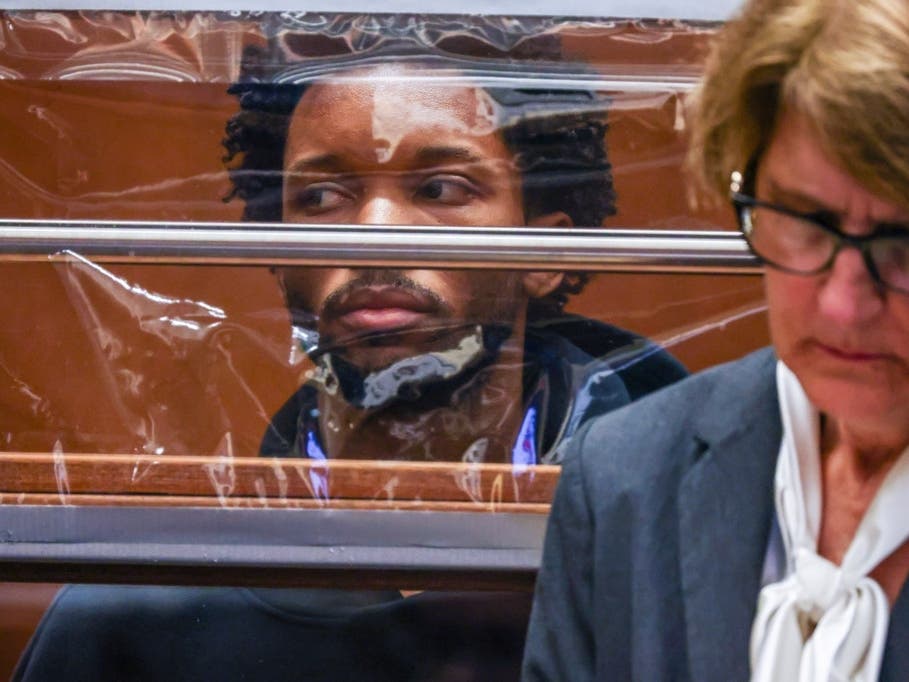 David Anthony Burke, whose stage name is D4vd, is arraigned Monday, April 20, 2026, in Los Angeles on charges of killing a 14-year-old girl whose dismembered body was found in his car.