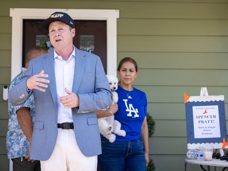 Los Angeles mayoral candidate Spencer Pratt during a campaign event Sunday, May 31, 2026, in Los Angeles.