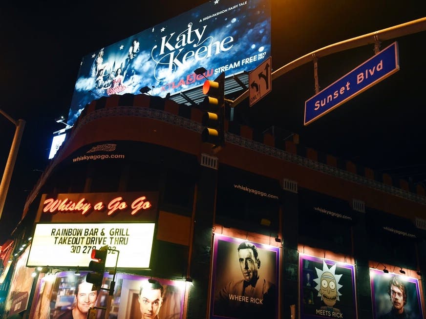 Flashy billboards are a critical part of the landscape of the Sunset Strip.