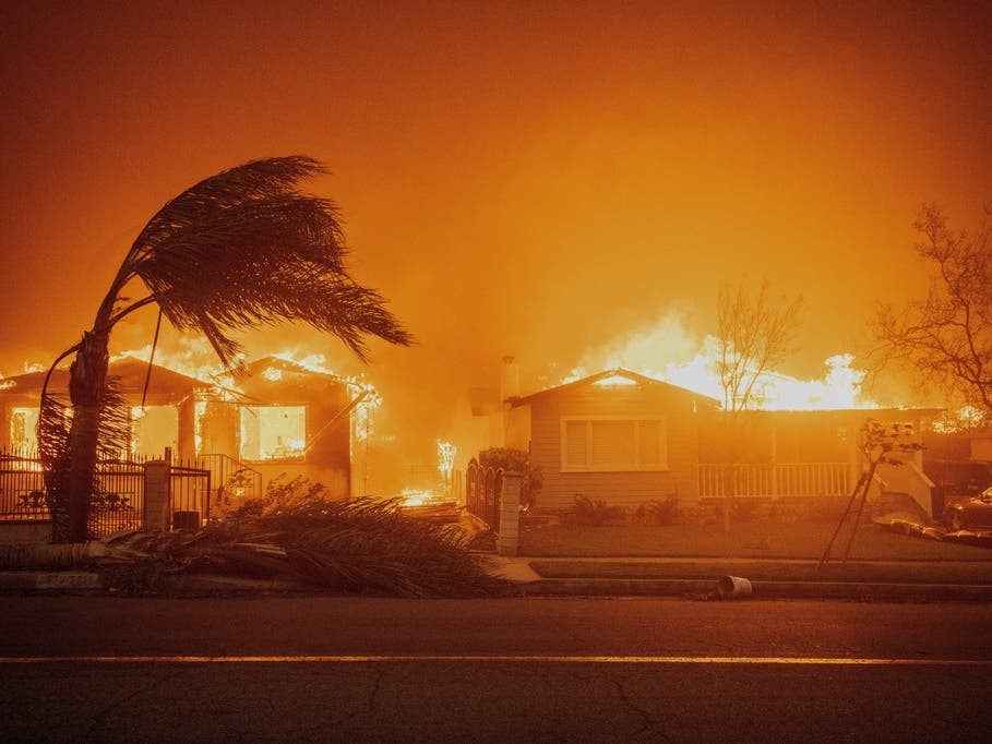 More than $1.2 million was wagered on January 2025's Palisades and Eaton fires through Polymarket, according to the senators.