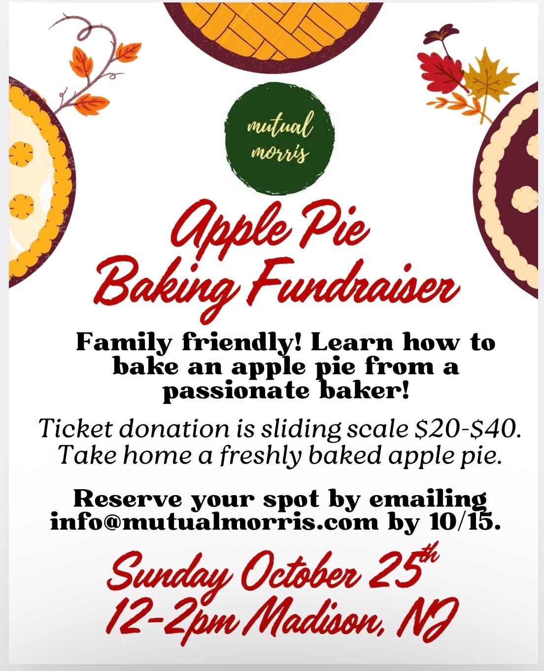 Mutual aid group hosts fundraiser! Learn how to bake a homemade apple pie.