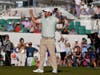 Chris Gotterup celebrates his win after sinking a birdie putt on the first playoff hole at the 18th green during the final round of the Phoenix Open golf tournament Sunday, Feb. 8, 2026, in Scottsdale, Ariz.