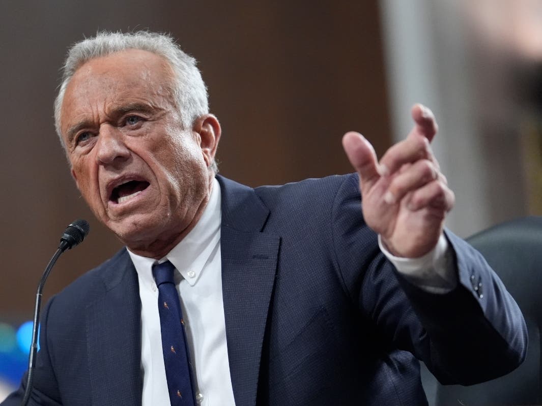 Robert F. Kennedy Jr., President Donald Trump's choice to be Secretary of Health and Human Services, appears before the Senate Finance Committee for his confirmation hearing at the Capitol in Washington, Jan. 29, 2025.