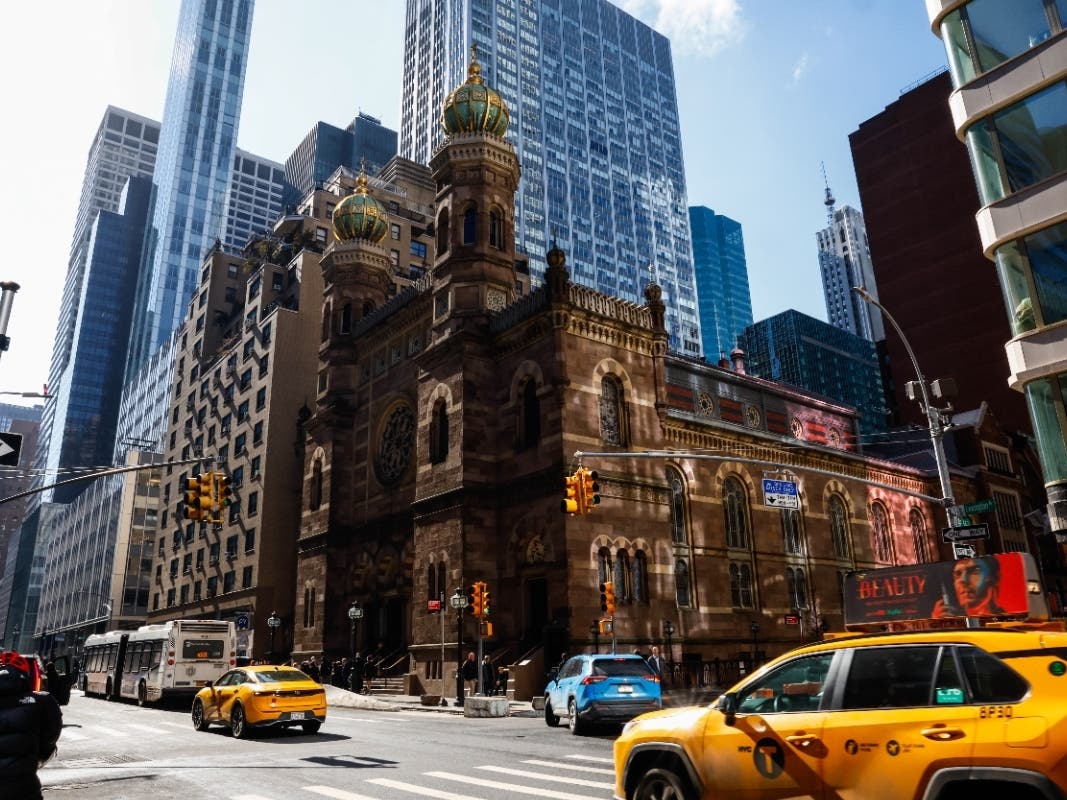 Central Synagogue is seen on Feb. 28, 2026, in New York.