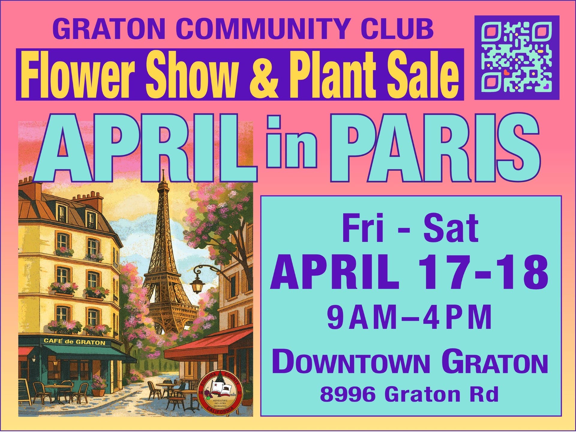 "April in Paris" - Flower Show + Plant Sale (April 17-18, 9am-4pm)