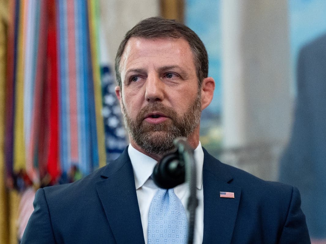 Homeland Security Secretary Markwayne Mullin speaks in the Oval Office of the White House, Tuesday, March 24, 2026, in Washington. 
