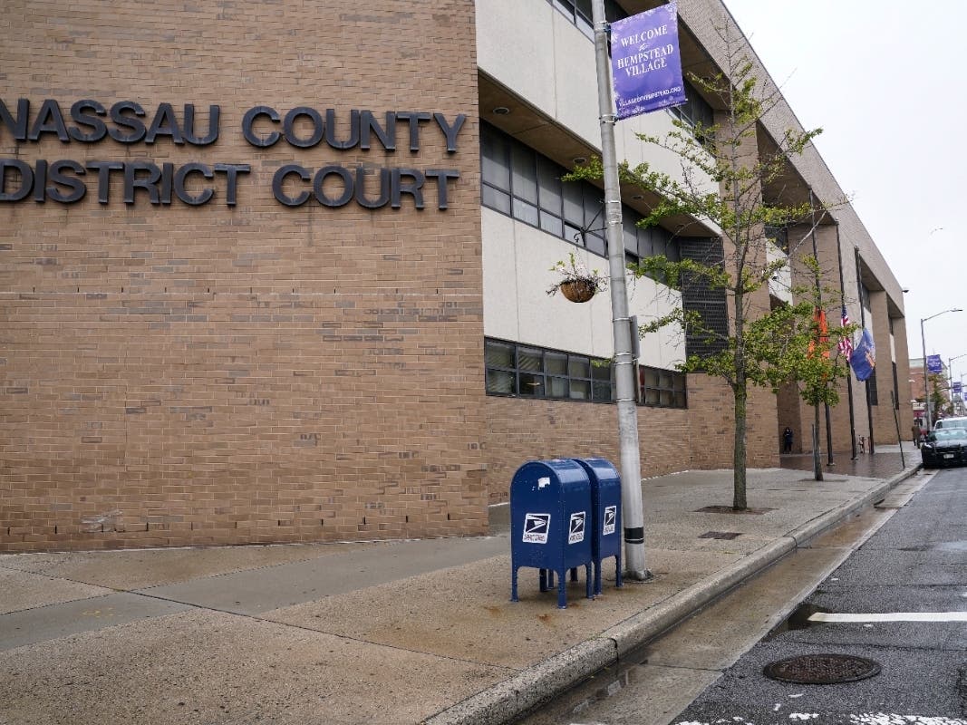 The Nassau County District Court is shown, Tuesday, Oct. 13, 2020, in Hempstead, N.Y.
