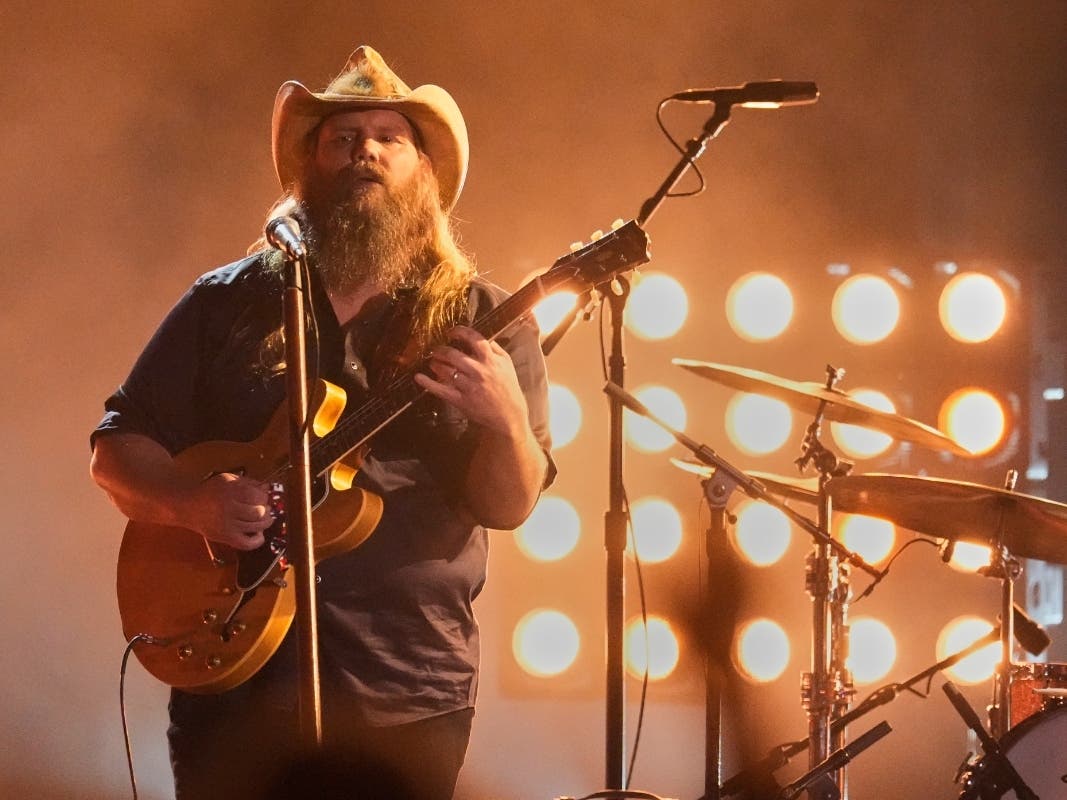 Chris Stapleton performs "Bad As I Used To Be" during the 59th Annual Country Music Association Awards on Wednesday, Nov. 19, 2025, at Bridgestone Arena in Nashville, Tenn.