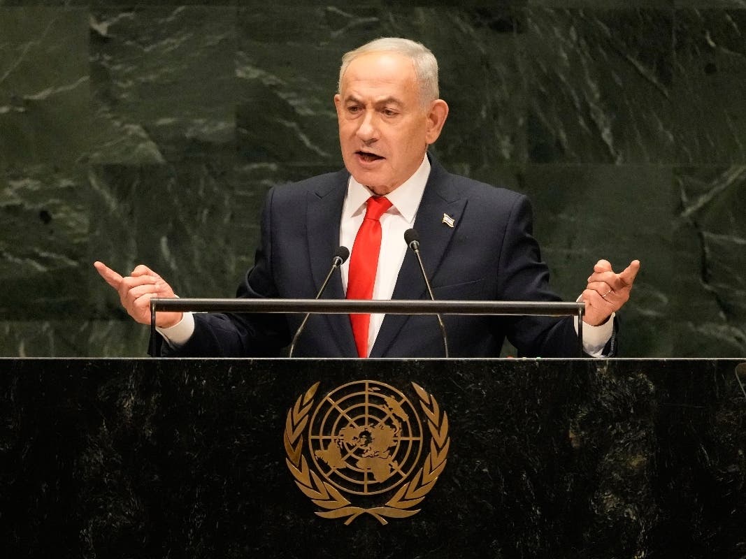 Israeli Prime Minister Benjamin Netanyahu speaks during the 81st session of the United Nations General Assembly at United Nations headquarters, Thursday, Sept. 24, 2026.