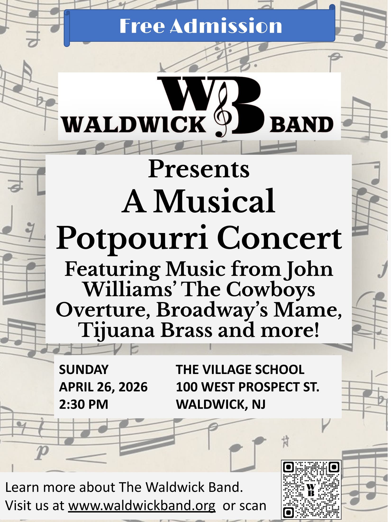 Waldwick Band Presents A Musical Potpourri Concert