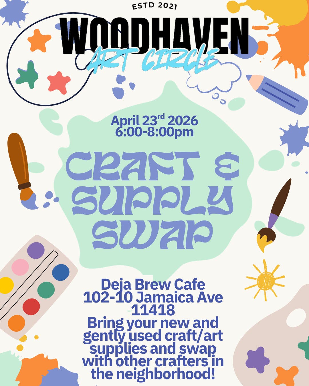 Woodhaven Art Circle Earth Day Craft Supply Swap 