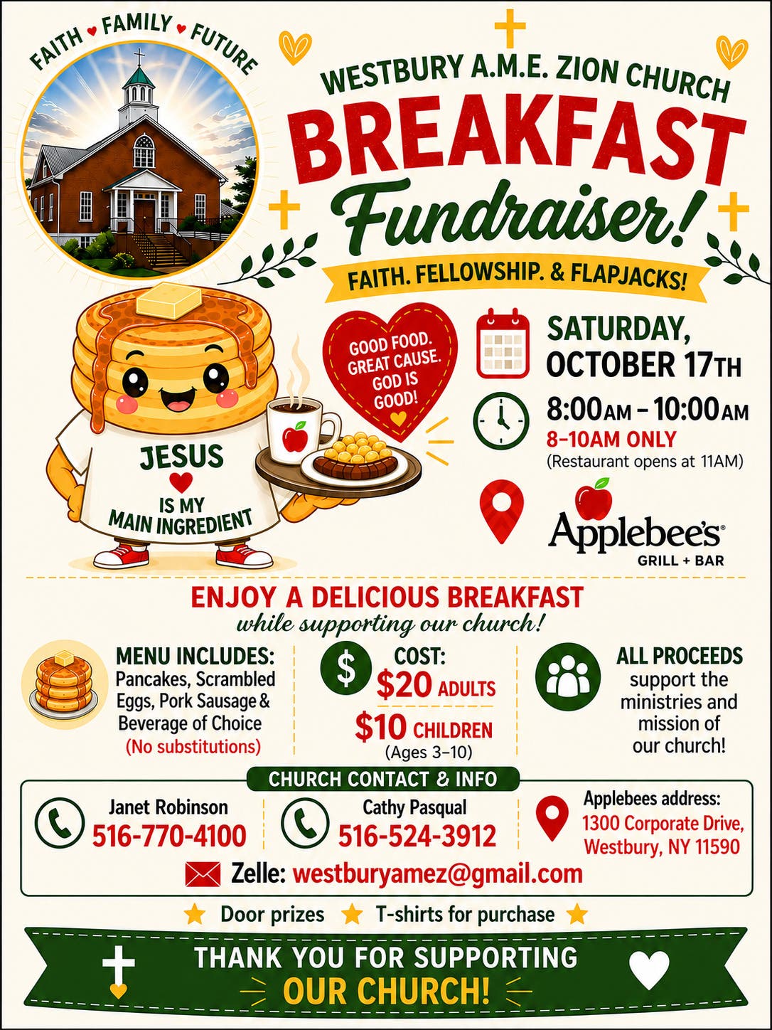 Applebees FlapJack Breakfast