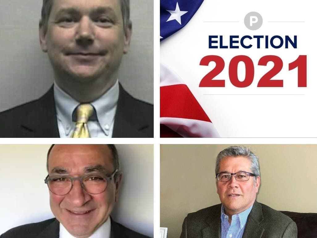 Top left: Donald Kountz; Botom left to right: Haig Halblian and Jim Sisto. The three candidates are running for the Crystal Lake mayoral seat this spring. 