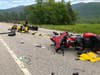 A pickup truck collided with 10 motorcycles on Route 2 June 21, 2019 in Randolph.