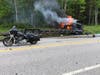 A pickup truck collided with 10 motorcycles on Route 2 June 21, 2019 in Randolph.
