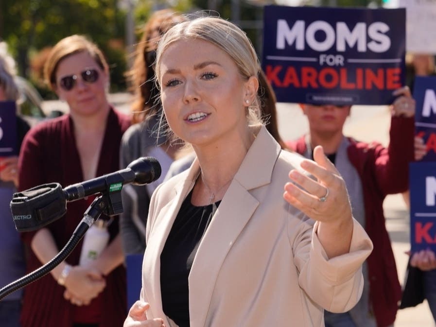 New Hampshire Republican 1st Congressional District candidate Karoline Leavitt at a campaign event in Manchester in late September. She is one of a new generation of political outsiders and populists who appear to be surging in polls.