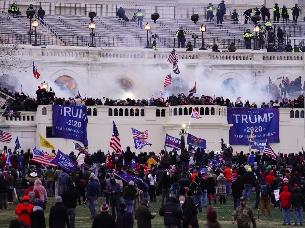 Rioters at the Capitol on Jan. 6, 2021, in Washington, D.C. 