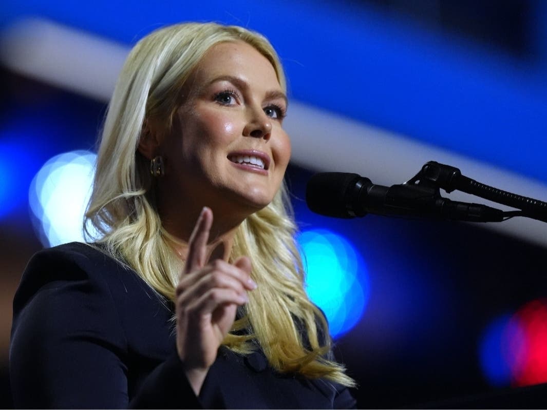 Former White House press secretary Karoline Leavitt speaks at the Republican convention, Thursday, Sept. 10, 2026, in Dallas