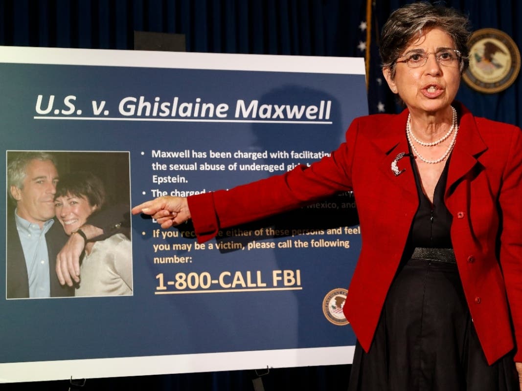 Audrey Strauss, acting U.S. attorney for the Southern District of New York, speaks during a news conference to announce charges against Ghislaine Maxwell for her alleged role in the sexual exploitation and abuse of multiple minor girls by Jeffrey Epstein.