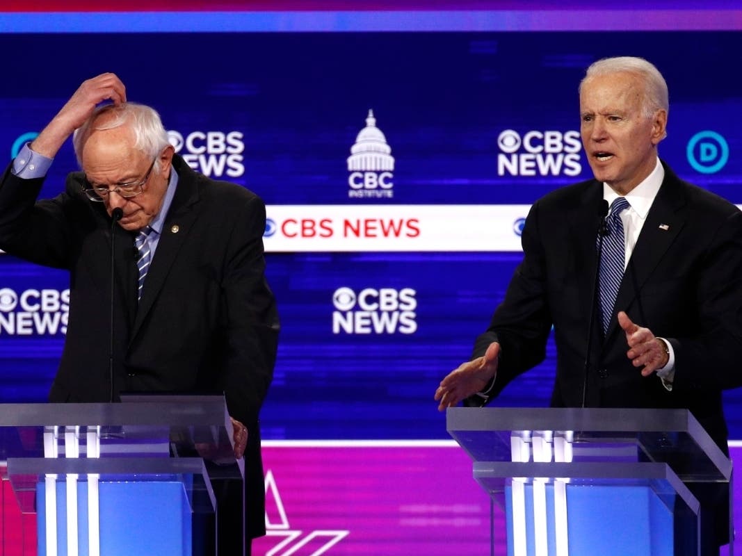 Democratic presidential candidates Sen. Bernie Sanders and former Vice President Joe Biden, will debate one-on-one for the first time Sunday.