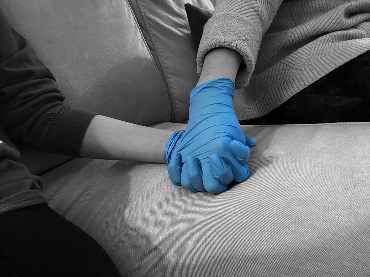 A photo by Zofia Oles titled "Plastic Touch." The photo is one of several submitted by Oles to the llinois State Museum, which is documenting what daily life is like for Illinois families during the coronavirus pandemic.