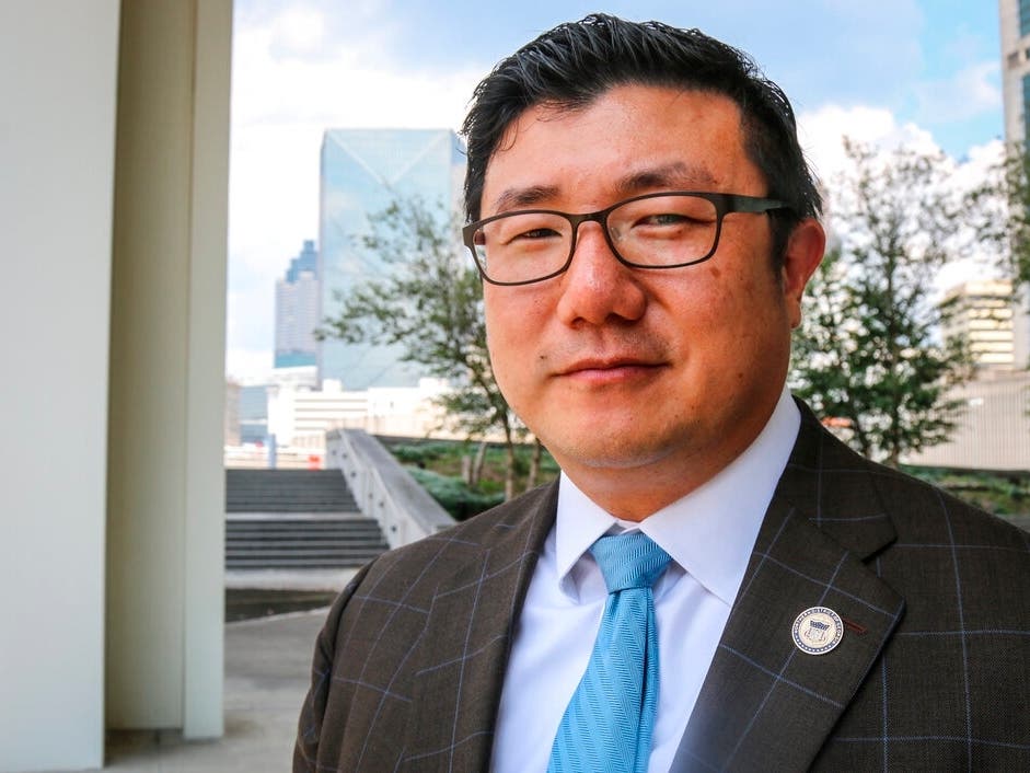 U.S. Attorney Byung J. "BJay" Pak is seen following a news conference in Atlanta. Pak, the top federal prosecutor in Atlanta, left his position Monday, Jan. 4.