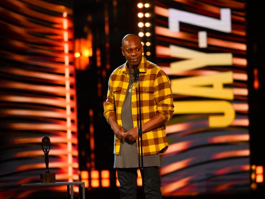 Comedian Dave Chappelle was tackled during a performance at the Hollywood Bowl on Tuesday. Security guards chased and overpowered the attacker, and Chappelle was able to continue his performance.