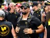 Proud Boys chairman Enrique Tarrio rallies in Portland, Oregon, on Aug. 17, 2019.