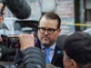 The Anti-Defamation League's New York and New Jersey regional director Evan Bernstein addresses the media outside the scene of a shooting that left multiple dead at a kosher market on Dec. 11, 2019, in Jersey City, NJ. 