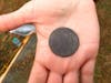 An 1808 coin is shown that was found at a site on Maryland’s Eastern Shore, and is displayed in March near Church Creek, where archaeologists believe Harriet Tubman’s father lived.