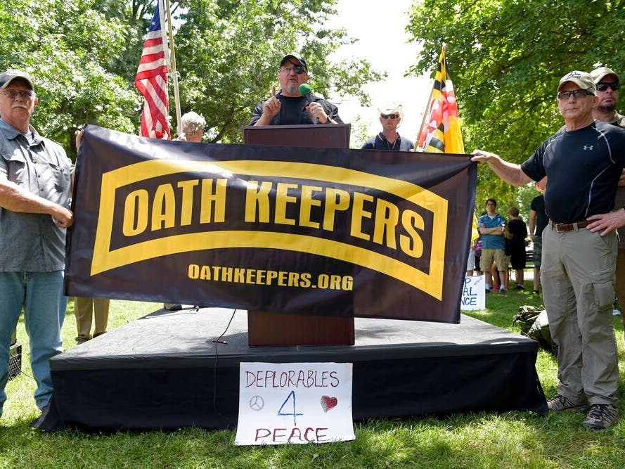 A leaked roster of Oath Keepers, a group founded by Stewart Rhoades, shows the organization includes one elected official and 11 law enforcement members in Florida.
