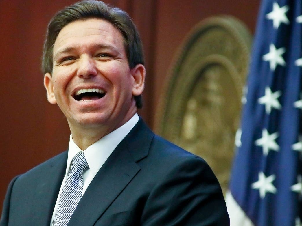 Florida Gov. Ron DeSantis on Wednesday filed paperwork with the Federal Election Commission to run for president. He's shown at his State of the State address March 7, 2023, at the Capitol in Tallahassee.
